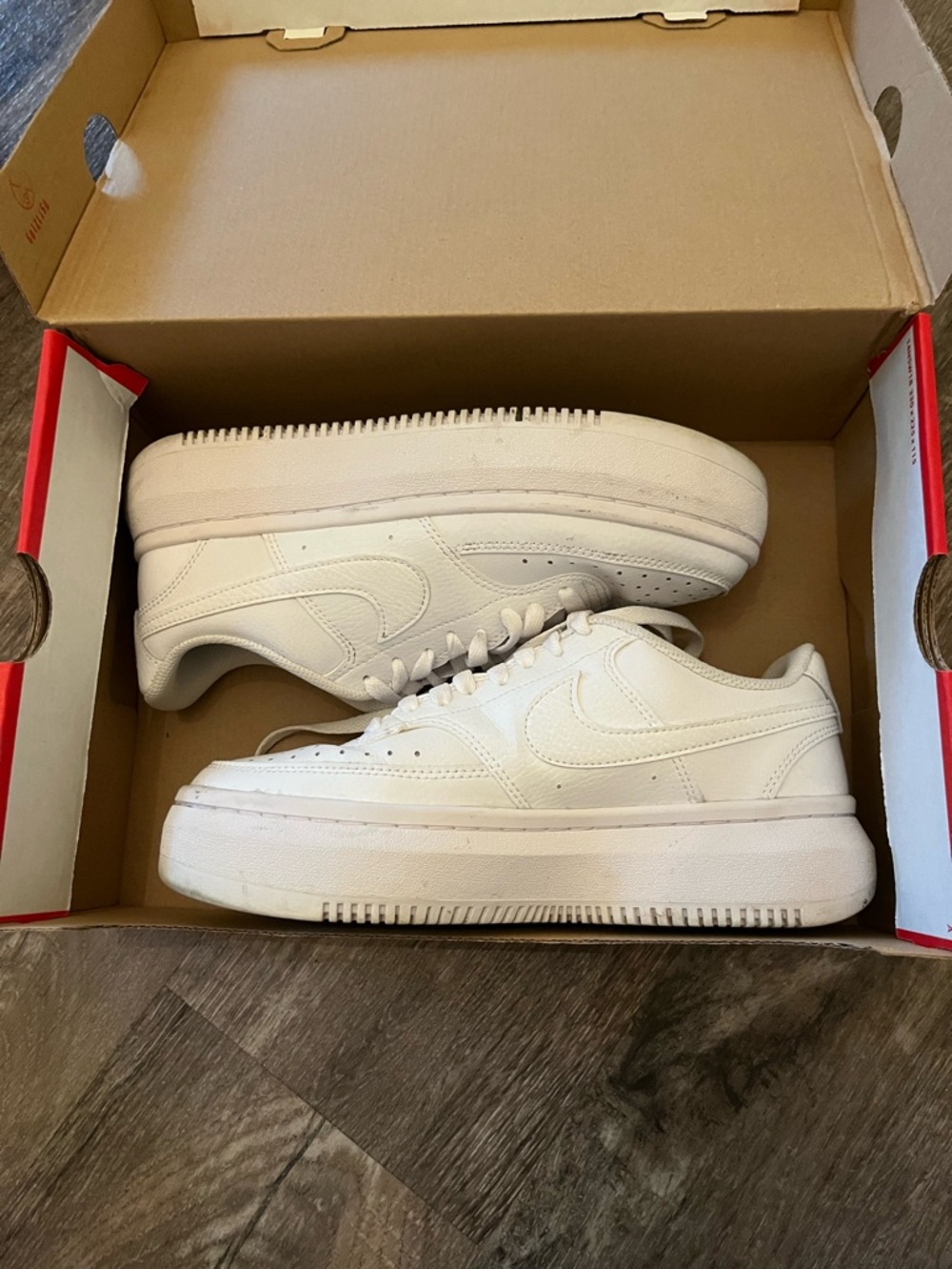 Nike White Platform Low-Top Sneakers